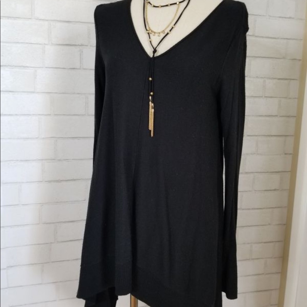 Long sleeve asymmetrical comfy sweater dress
